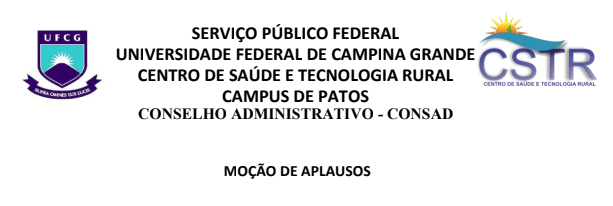 Moção de Aplausos à Reitoria da UFCG